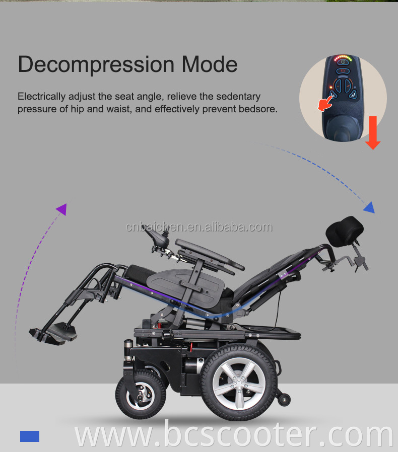 Heavy Duty Off Road Durable Strong Powerful Folding Electric Conversion Kit Manual Wheelchair